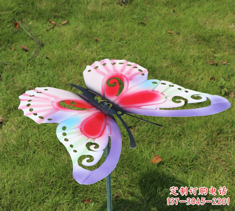 绵阳红紫色不锈钢蝴蝶雕塑,给你一片天空