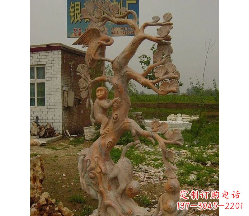 绵阳优雅灵动的猴子石雕