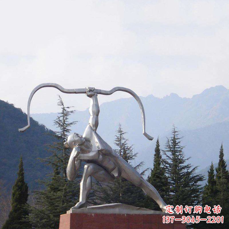 绵阳后羿雕塑,不锈钢雕塑制作&定制