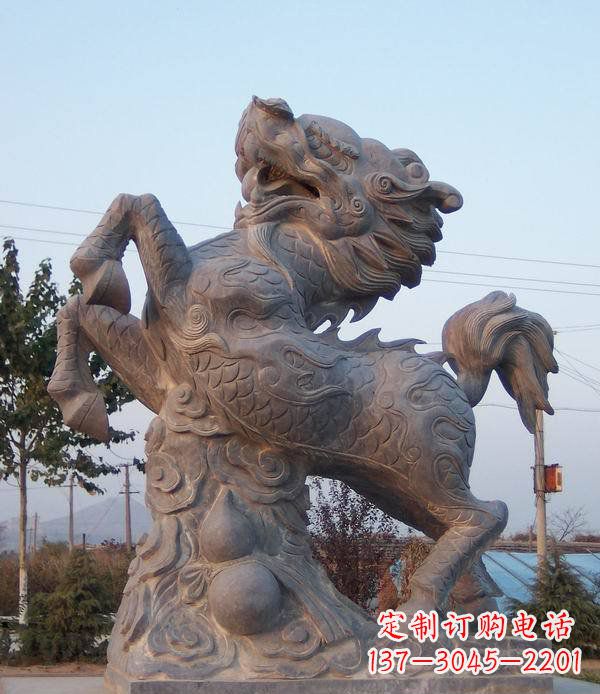 绵阳精美独特的麒麟神兽石雕