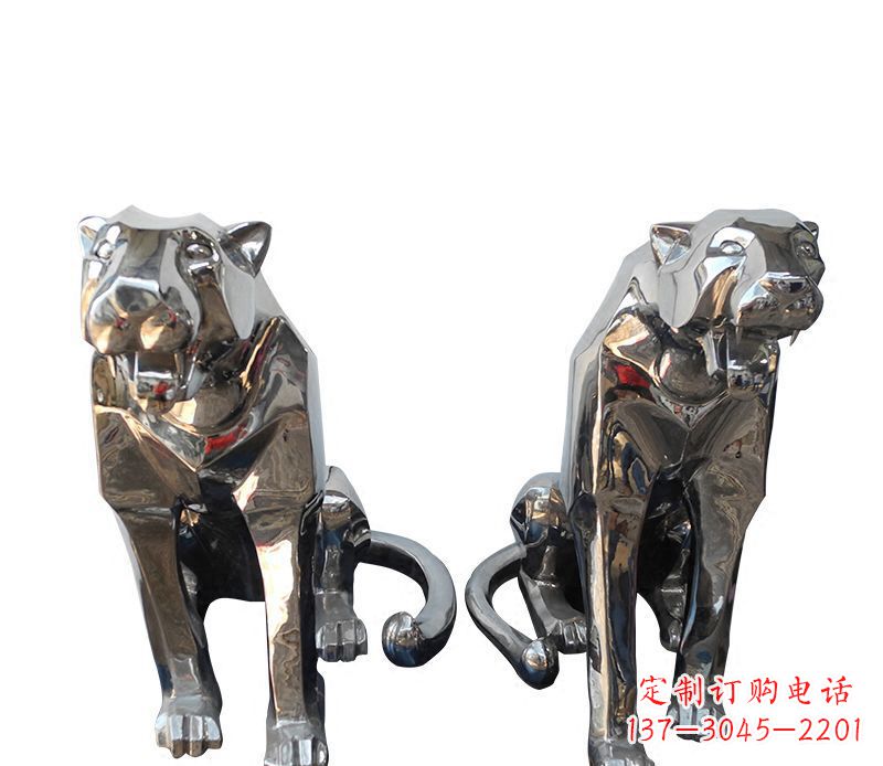 绵阳中领雕塑专业制作室外豹子雕塑