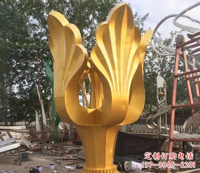 绵阳精美紫荆花不锈钢雕塑