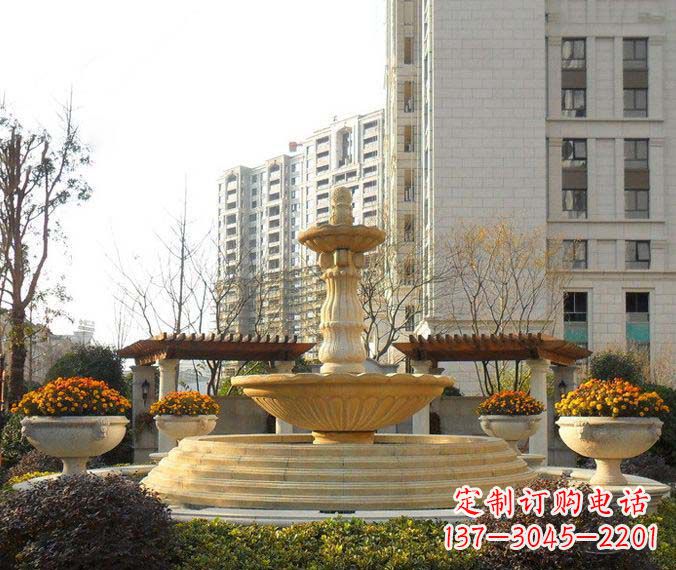 绵阳多层喷泉石雕，一个非凡的视觉盛宴