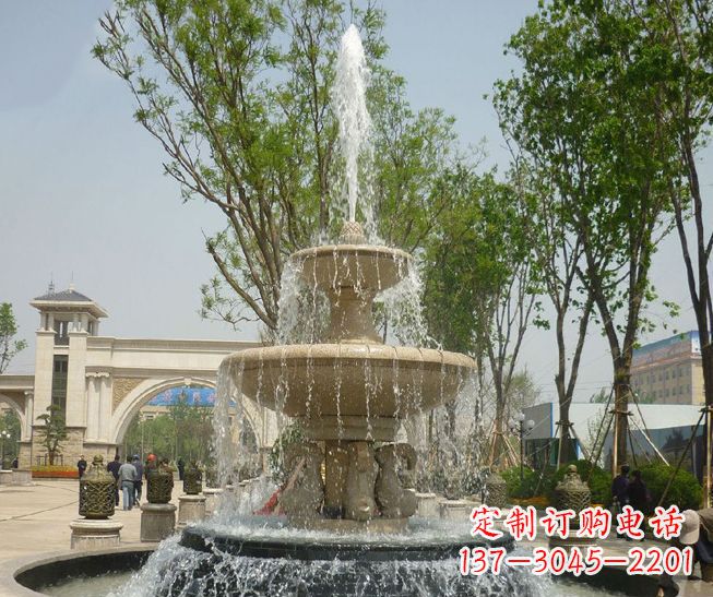 绵阳精美多层喷泉雕塑,营造出优美水乐园
