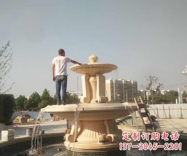 绵阳艺术喷泉石雕,实现室外屋顶空间美化