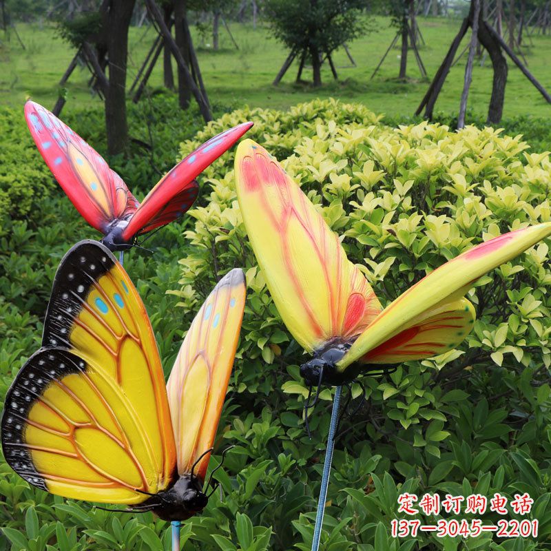 绵阳户外园林草丛仿真蝴蝶插件
