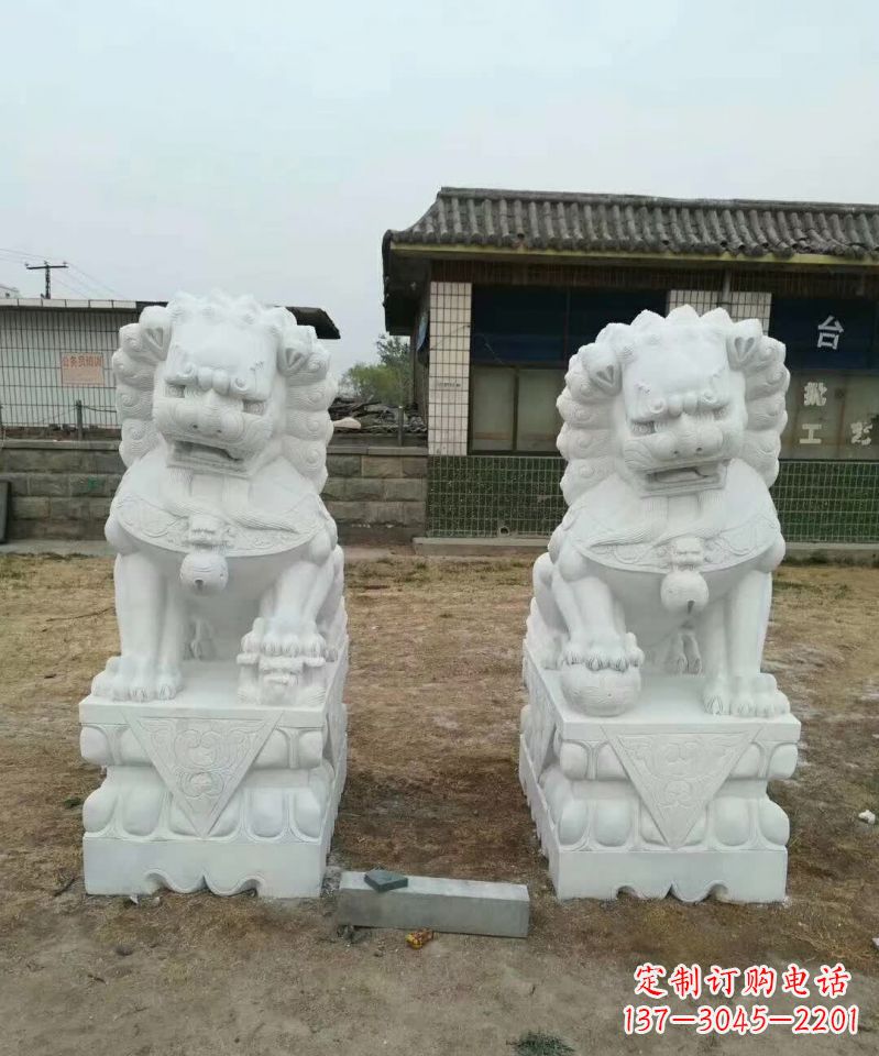 绵阳户外镇宅石雕狮子