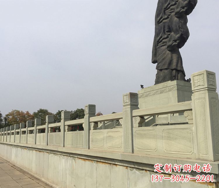 绵阳护城河大理石栏板石雕 (3)