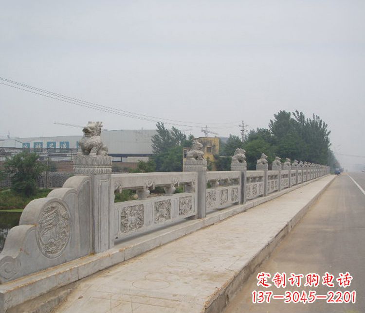 绵阳护城河大理石栏板石雕 (2)