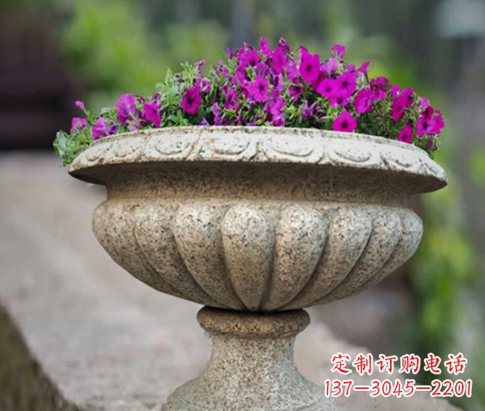 绵阳花岗岩花盆小区石雕 (2)