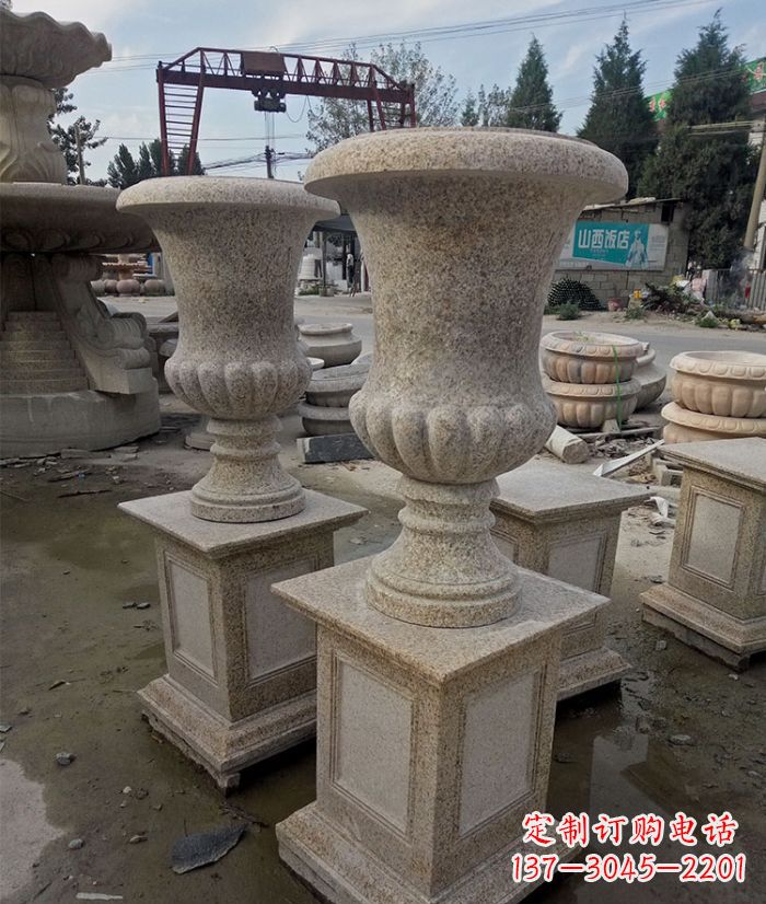 绵阳花岗岩欧式花钵花盆雕塑