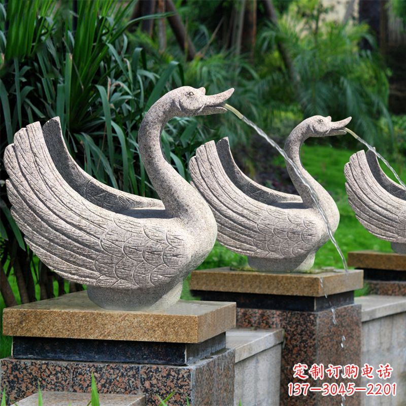 绵阳尊贵的花岗岩天鹅喷水雕塑