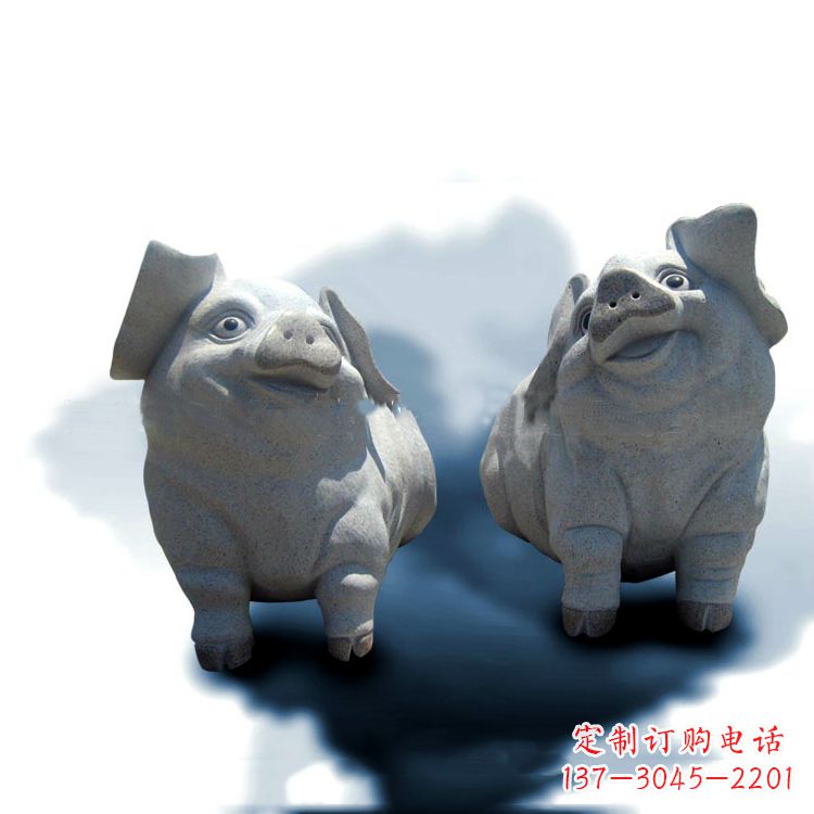 绵阳花岗岩动物雕塑-可爱的福猪