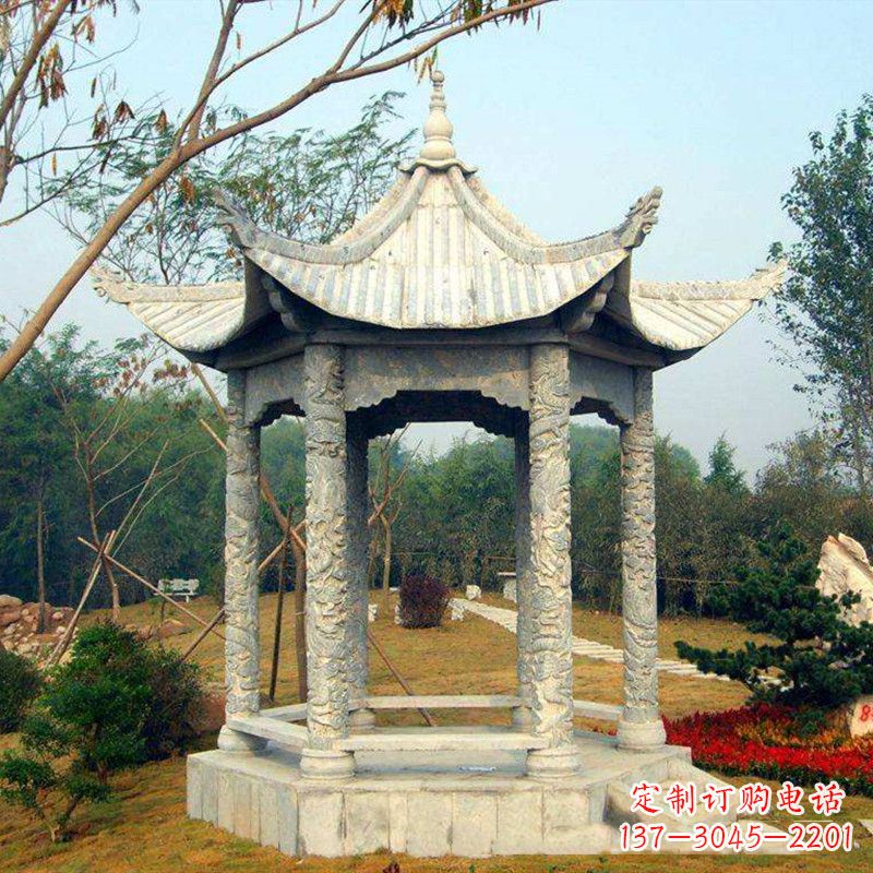 绵阳打造精美的花岗岩庭院石凉亭雕塑