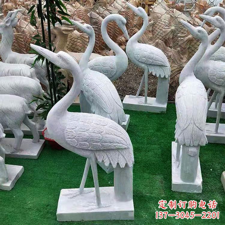 绵阳花岗岩仙鹤雕塑,给您的家增添浓浓的古典风情