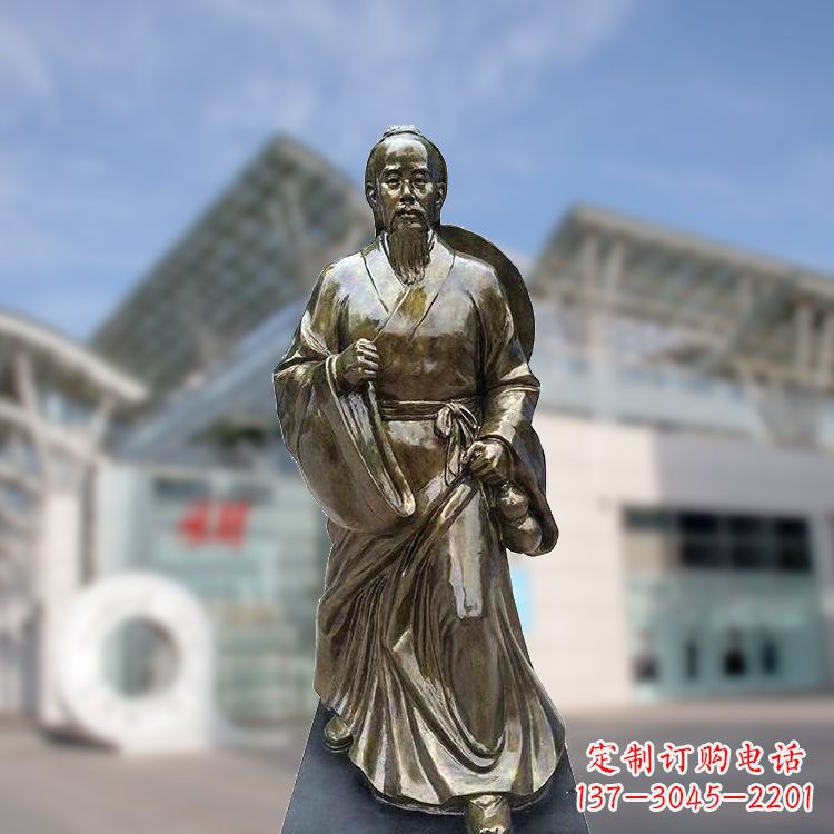绵阳华佗仿铜雕塑,雕刻技艺精湛