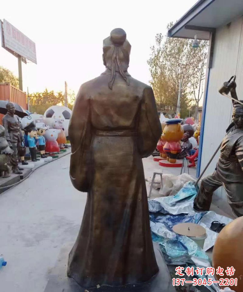 绵阳精美雕塑永流传——华佗名医铜雕(定制)