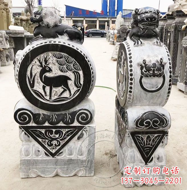 绵阳黄山石雕门墩石
