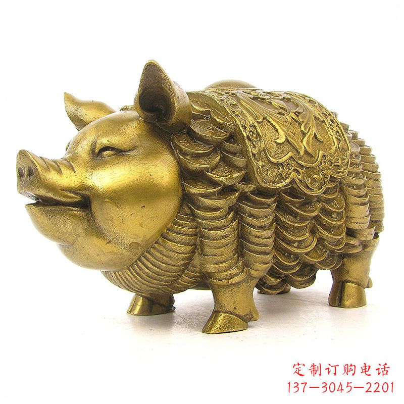 绵阳欢迎招财猪,用黄铜打造新年祝福