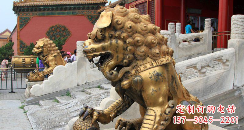 绵阳黄铜狮子故宫狮雕塑