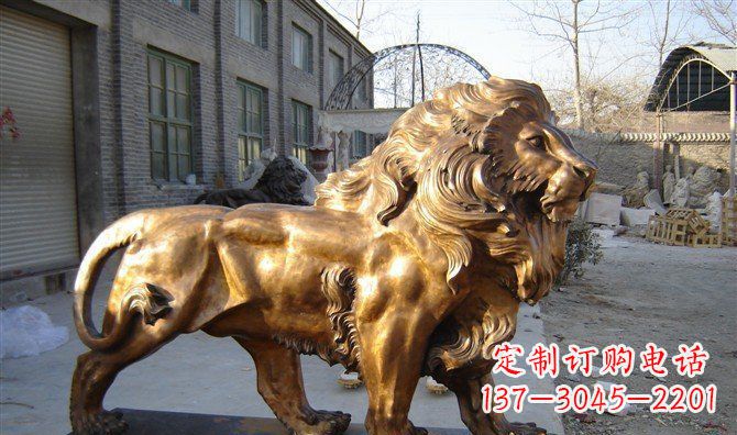 绵阳黄铜西洋狮子铜雕