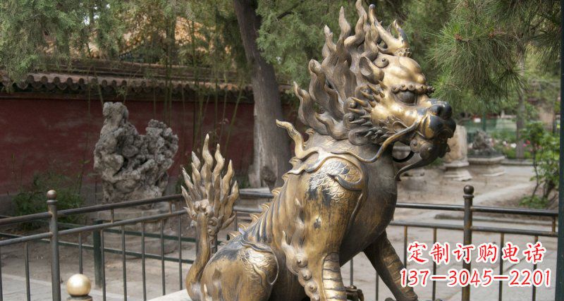 绵阳钜惠雅致:优质黄铜铸铜麒麟雕塑