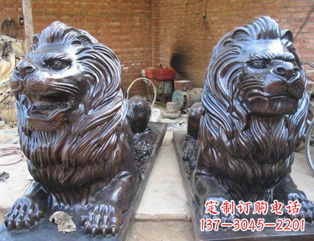 绵阳汇丰狮子铜雕塑是由中领雕塑制作的一款狮子…