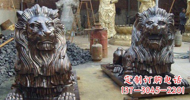 绵阳汇丰铜狮子雕塑,令人叹为观止