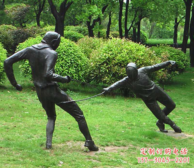 绵阳铜雕艺术,精美运动员雕塑