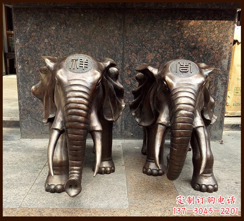 绵阳传承文化铸就完美雕塑——吉祥大象铜雕