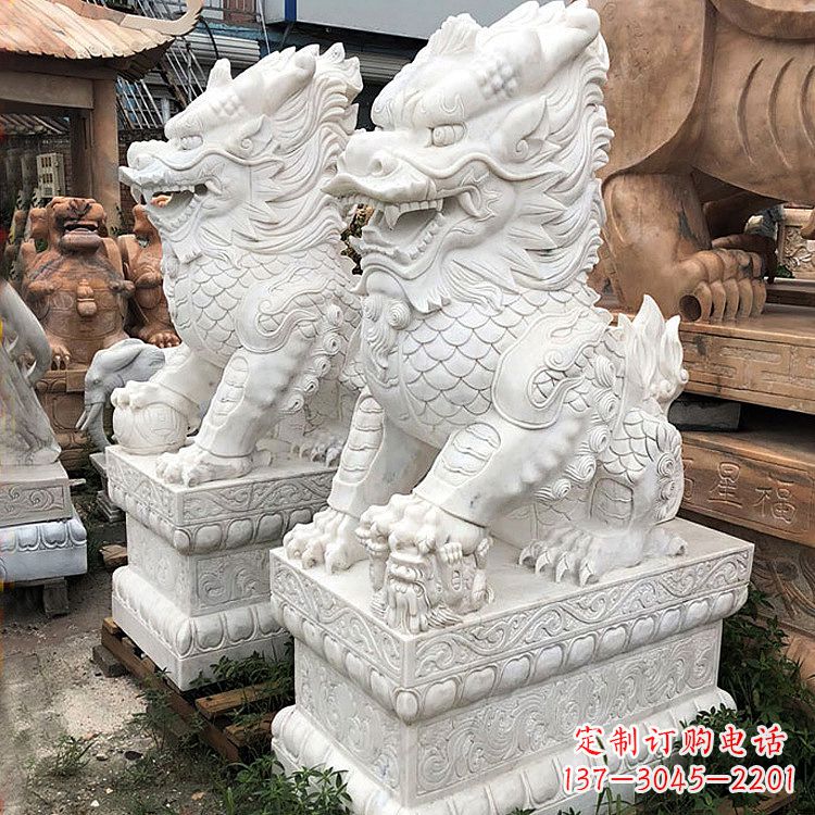 绵阳财富守护神:吉祥纳福麒麟石雕