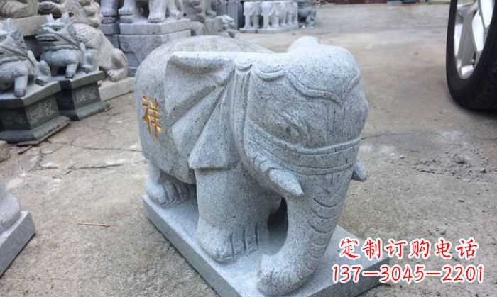 绵阳中领雕塑-大象门口石雕