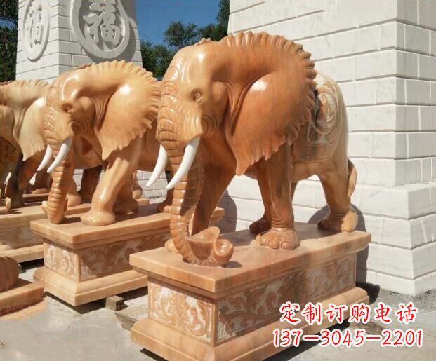 绵阳象征吉祥及如意的大象雕塑