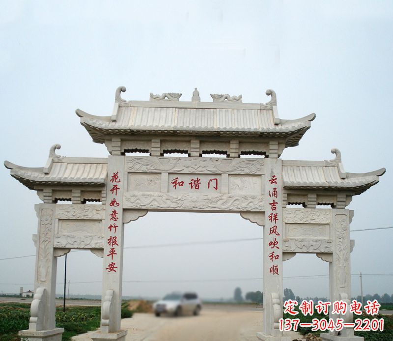绵阳建筑石雕牌坊雕塑