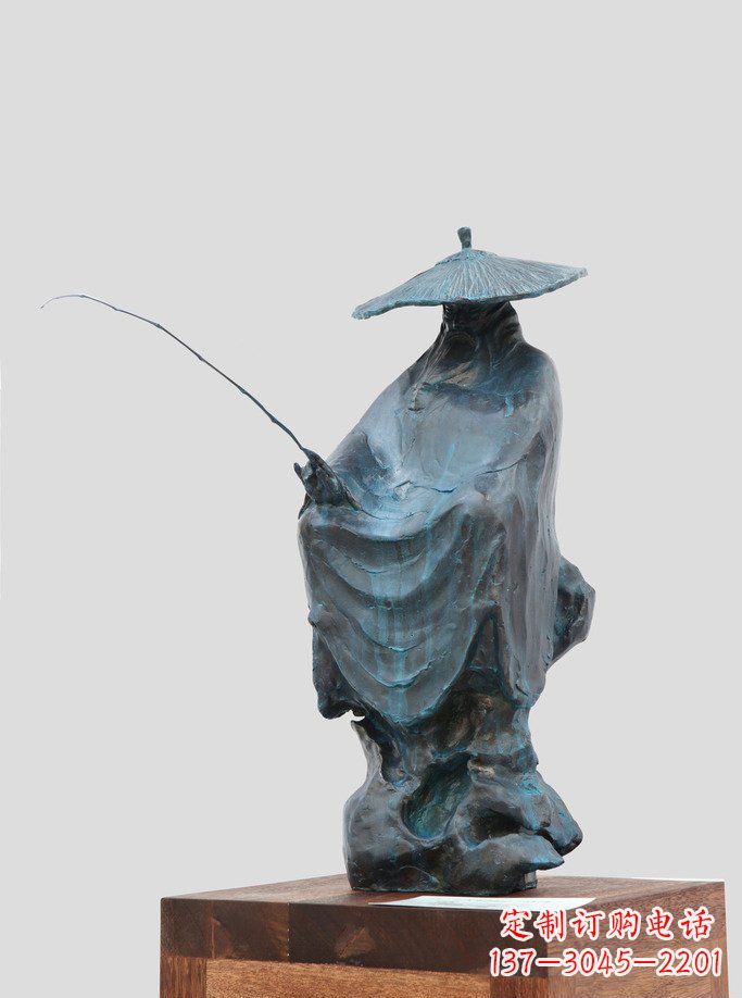 绵阳中领雕塑:精美古典雕塑——姜太公钓鱼铜像