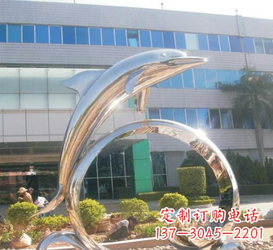 绵阳精致的不锈钢海豚雕塑
