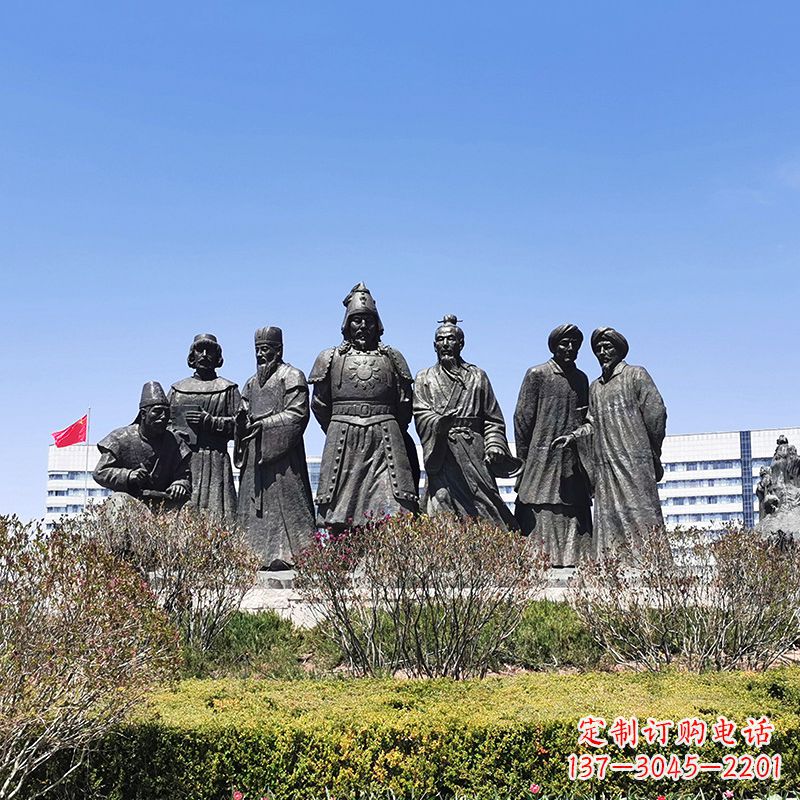 绵阳完美再现成吉思汗的青铜雕塑