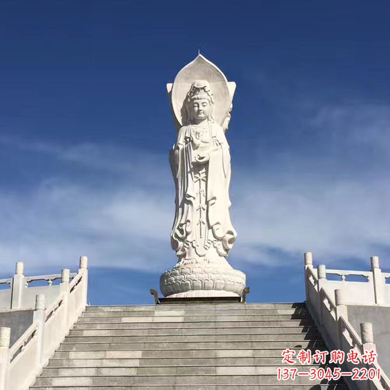 绵阳专业定制三面观音石雕景观雕塑