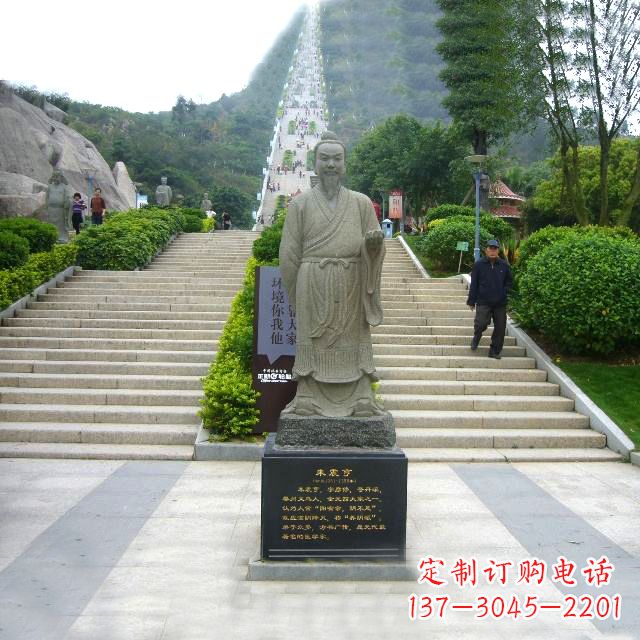绵阳景区广场历史名人丹溪翁朱震亨大理石雕塑