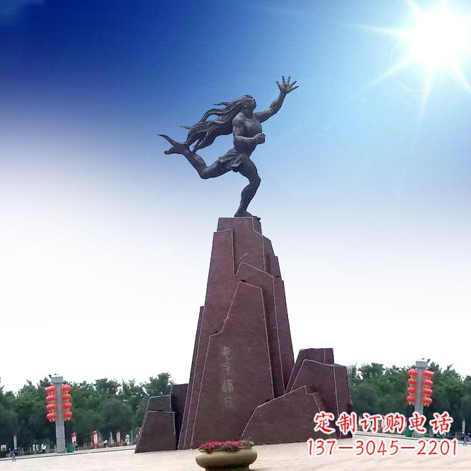 绵阳景区广场夸父逐日雕塑