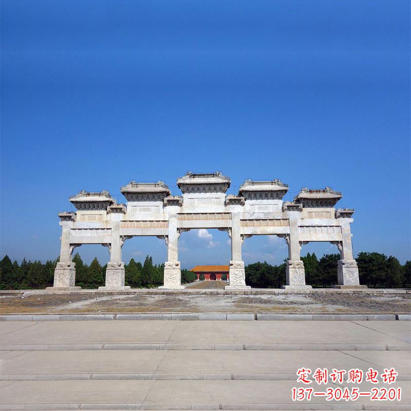 绵阳山西景区牌楼石雕,让您的景区更加绚丽多彩