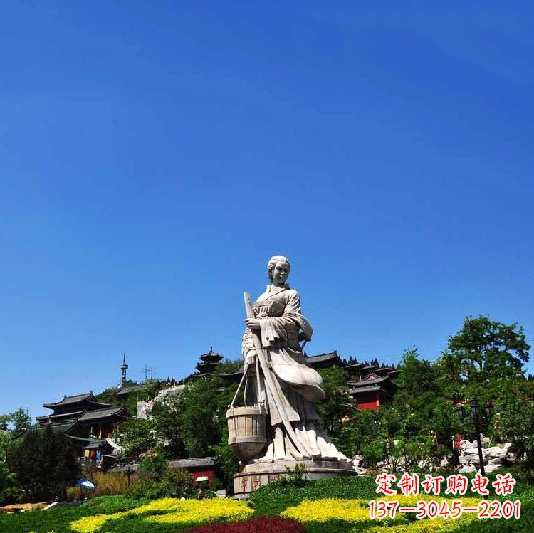 绵阳美女雕塑,用精美石料表现传统美