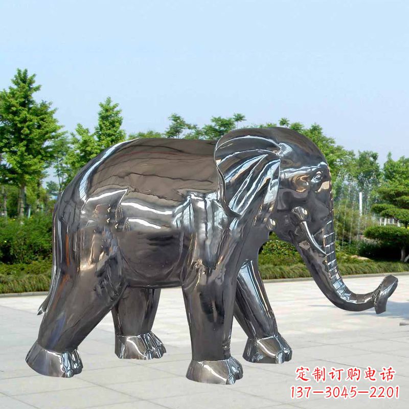绵阳镜面不锈钢大象雕塑