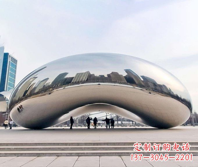 绵阳镜面不锈钢大型创意拱门雕塑