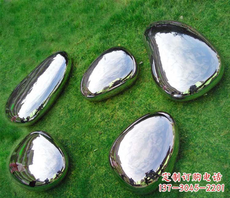 绵阳简约而优雅的镜面不锈钢水滴雕塑