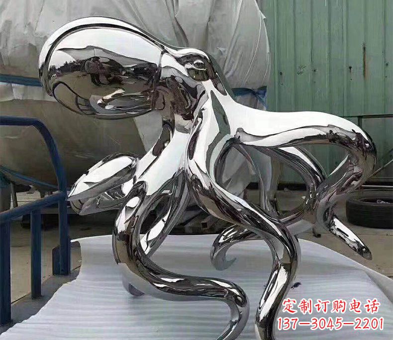 绵阳精致华丽的镜面不锈钢章鱼雕塑