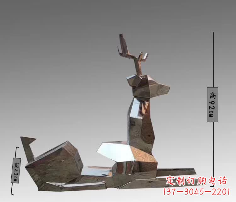 绵阳中领雕塑为您带来一款全新的不锈钢梅花鹿雕…