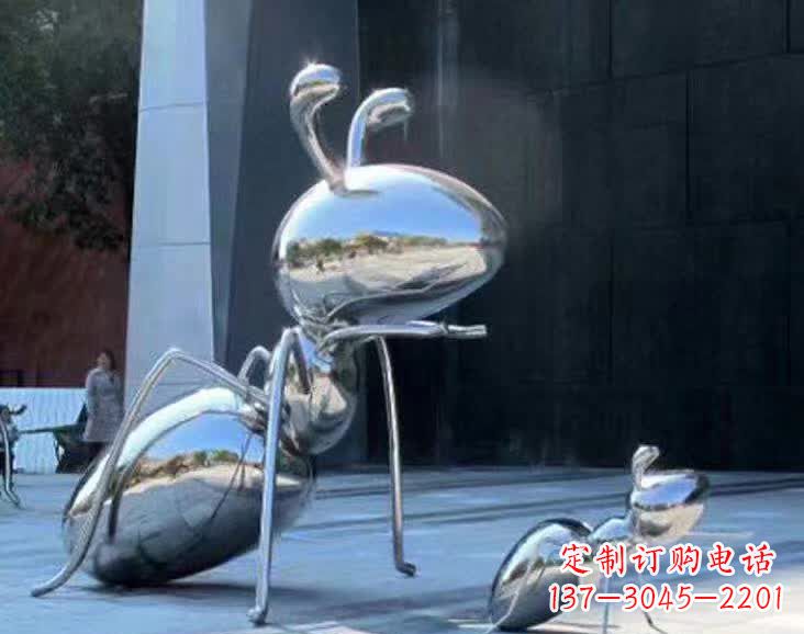 绵阳不锈钢蚂蚁雕塑,抛光镜面,精致精美