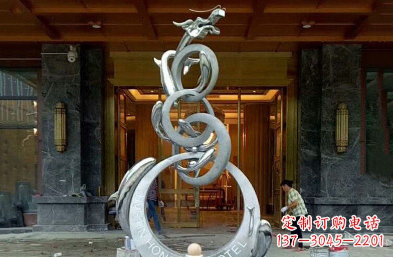 绵阳中领雕塑高端定制不锈钢龙门雕塑
