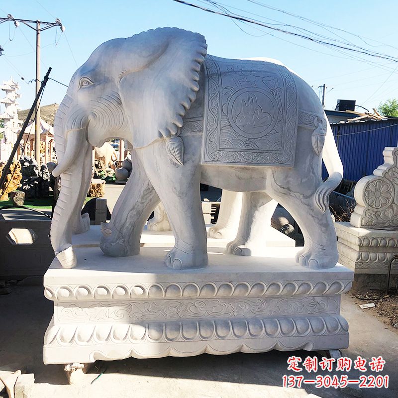 绵阳酒店石雕大象摆件